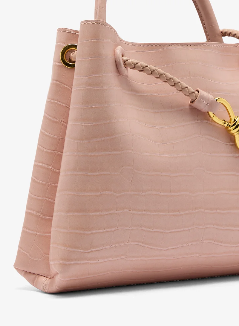 Ella Pink Textured Detailed Tote Bag for Women | Best Price UAE